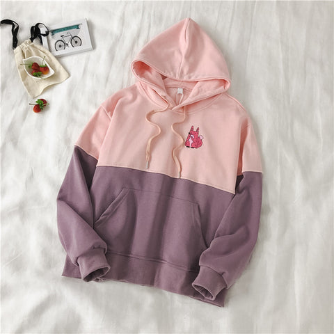 Women's Casual Animal Pattern Hooded Oversized Sweatshirt