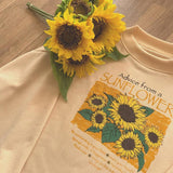 Women's Long Sleeve O-neck Sunflower Casual Sweatshirt