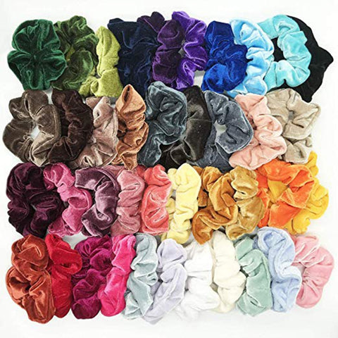 40 Pcs Velvet Scrunchie