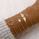 Charm 4 Pcs/set Women's Fashion Gold Bracelets