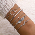 Charm 4 Pcs/set Women's Fashion Gold Bracelets