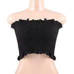 Women Off Shoulder Elastic Tube Tops