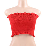 Women Off Shoulder Elastic Tube Tops