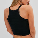 Women's Knitted Slim Crop Top