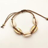 Gold Color Cowrie Shell Bracelet