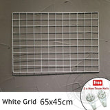 DIY Metal Mesh Grid Wall Hanging Photo Frame Multi-Function Panel