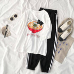 Women's Cartoon T shirt + Sweat Pants