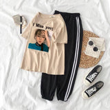 Women's Cartoon T shirt + Sweat Pants