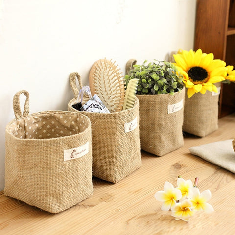 Cotton And Linen Storage Basket