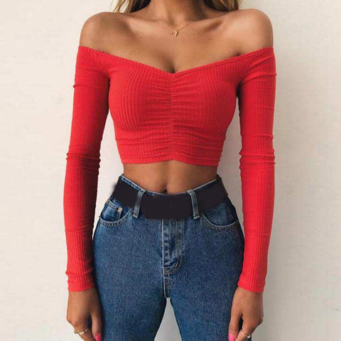 Women Casual Off Shoulder Tank Top