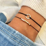 Bracelet Sets Minimalist Hollow Lotus Bangle Bracelets