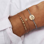 Bracelet Sets Minimalist Hollow Lotus Bangle Bracelets