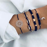 Bracelet Sets Minimalist Hollow Lotus Bangle Bracelets