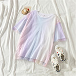 Women's Gradient Streetwear Casual O-Neck T-shirt