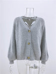 Casual Women's Knitted V-Neck Sweater Cardigan