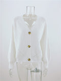 Casual Women's Knitted V-Neck Sweater Cardigan