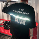 Men's Streetstyle US Dollar Reflective T-shirt