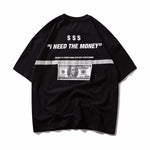 Men's Streetstyle US Dollar Reflective T-shirt