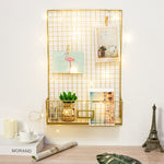 Nordic Style Creative Gold Iron Grid Storage Rack