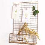 Nordic Style Creative Gold Iron Grid Storage Rack