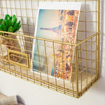 Nordic Style Creative Gold Iron Grid Storage Rack