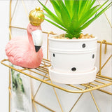 Nordic Style Creative Gold Iron Grid Storage Rack