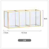 Nordic Brass Glass Jewelry Cosmetic Makeup Storage Box