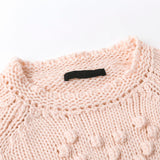 Women's Pink Casual Knitted Sweater