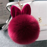 Fur Pom Pom Keychain