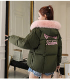 Casual Women's Fur Collar Winter Outerwear Coat