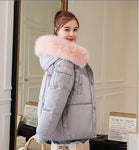 Casual Women's Fur Collar Winter Outerwear Coat