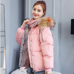 Casual Women's Fur Collar Winter Outerwear Coat