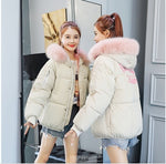 Casual Women's Fur Collar Winter Outerwear Coat