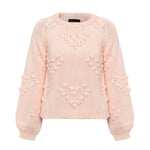 Women's Pink Casual Knitted Sweater