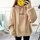 Women Thick Loose Casual Hooded Sweatshirt