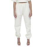 Women High Waist Solid Beige Joggers