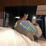 Reflective Wing Streetwear Long Sleeve T Shirt