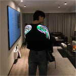 Reflective Wing Streetwear Long Sleeve T Shirt