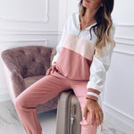 Women's Pink Jogging Two Piece Pants Set