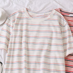 Women Casual Loose Stripe T-Shirts