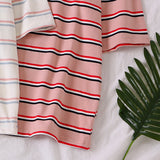 Women Casual Loose Stripe T-Shirts