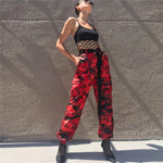 Women's Camo Print Casual Baggy Pants