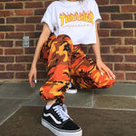 Women's Camo Print Casual Baggy Pants