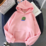 Sad Tearing Frog Print Hoodies Men/Women