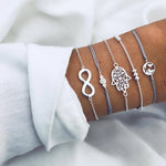 Boho Rose Map Bracelets & Bangles for Women