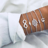 Boho Rose Map Bracelets & Bangles for Women