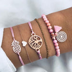 Boho Rose Map Bracelets & Bangles for Women