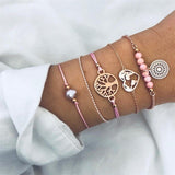 Boho Rose Map Bracelets & Bangles for Women