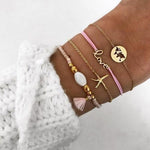 Boho Rose Map Bracelets & Bangles for Women