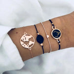 Boho Rose Map Bracelets & Bangles for Women